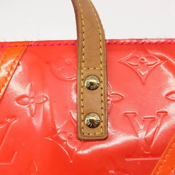 LOUIS VUITTON Monogram Vernis Fluo Reade MM Hand Bag Pink M91900 LV Auth 144619 - Picture 13 of 16